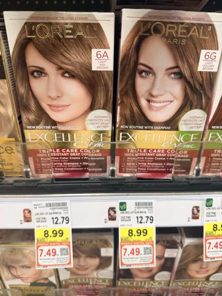L'Oreal Paris Excellence Creme Hair Color Kroger Shelf Image