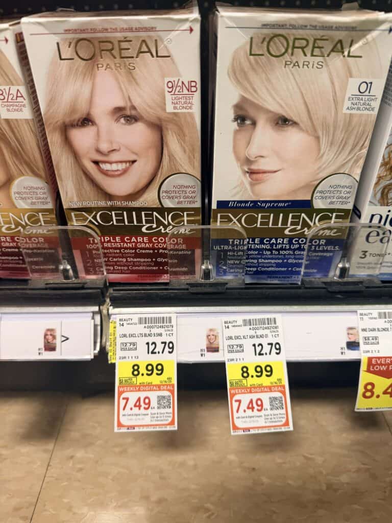 L'Oreal Paris Excellence Creme Hair Color Kroger Shelf Image