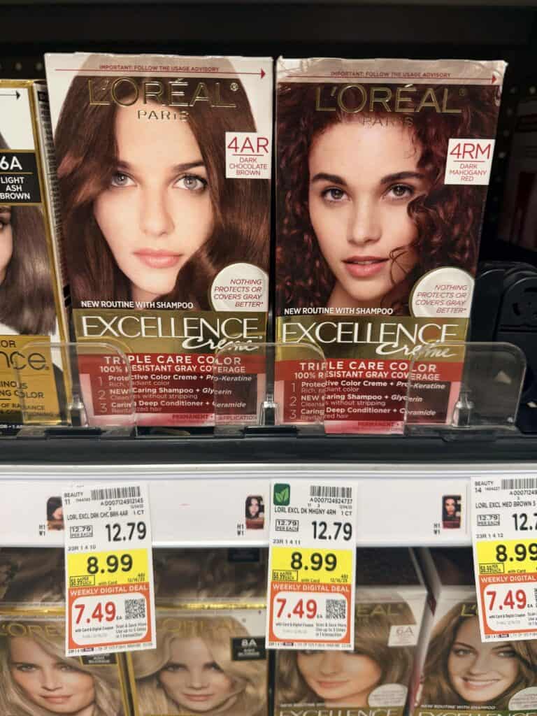 L'Oreal Paris Excellence Creme Hair Color Kroger Shelf Image