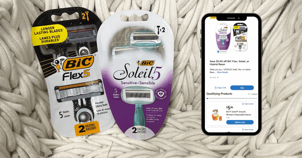 BIC Soleil Sensitive and BIC Flex5 Kroger