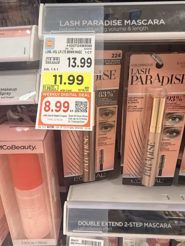 L'Oreal Paris and Maybelline New York Mascara kroger shelf image