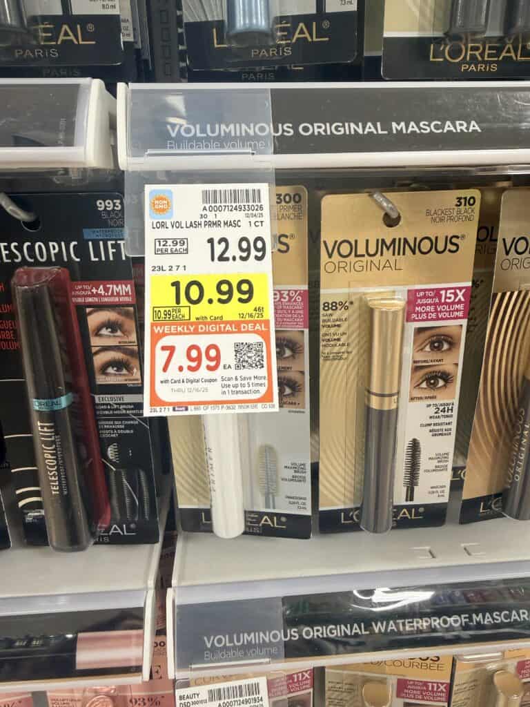 L'Oreal Paris and Maybelline New York Mascara kroger shelf image