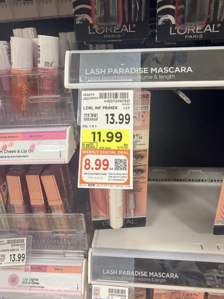 L'Oreal Paris and Maybelline New York Mascara kroger shelf image