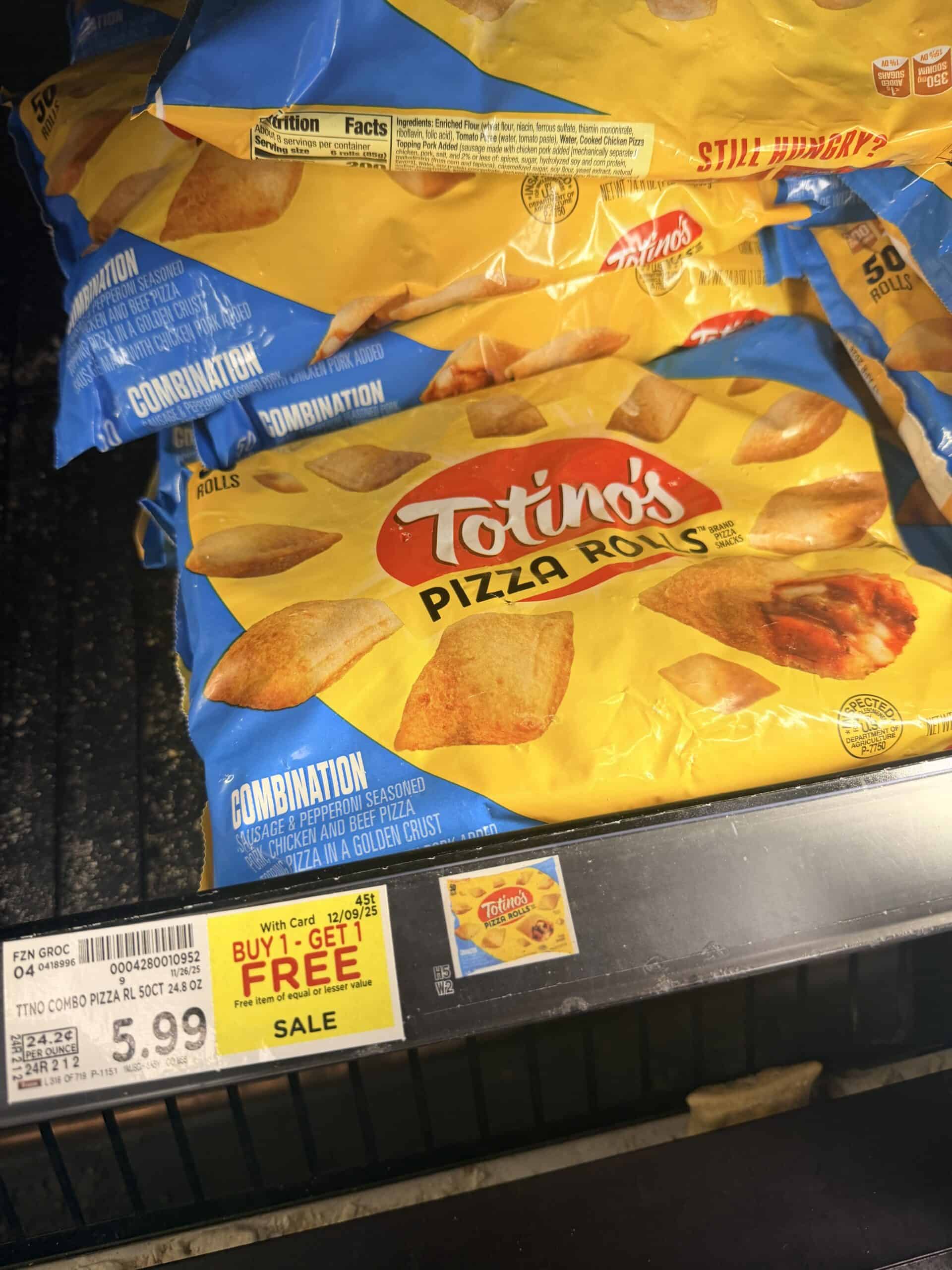 Totino's Pizza Rolls Kroger shelf image