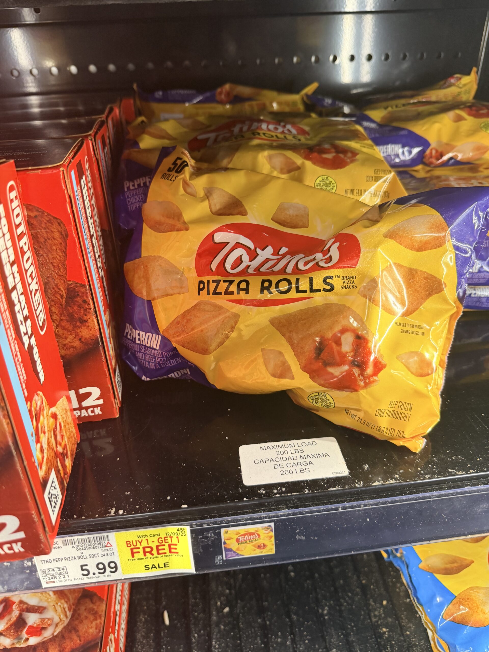 Totino's Pizza Rolls Kroger shelf image