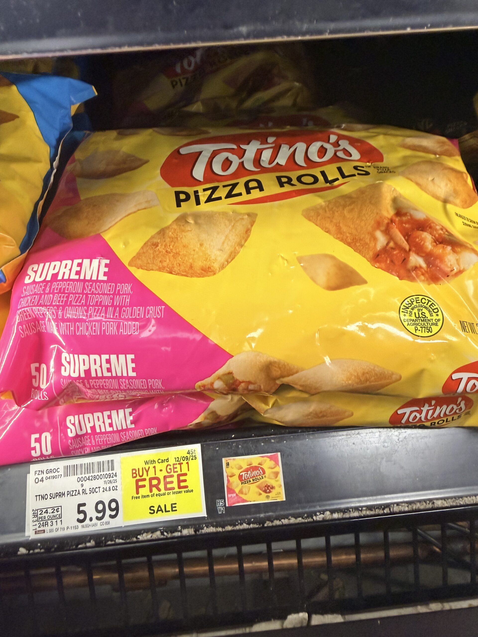Totino's Pizza Rolls Kroger shelf image
