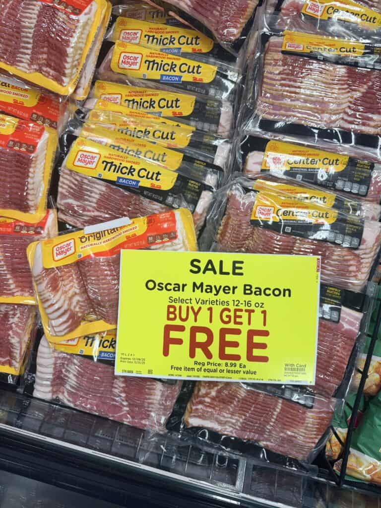 oscar mayer bacon kroger shelf image