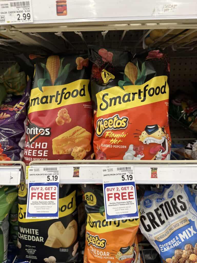 smartfood popcorn kroger shelf image