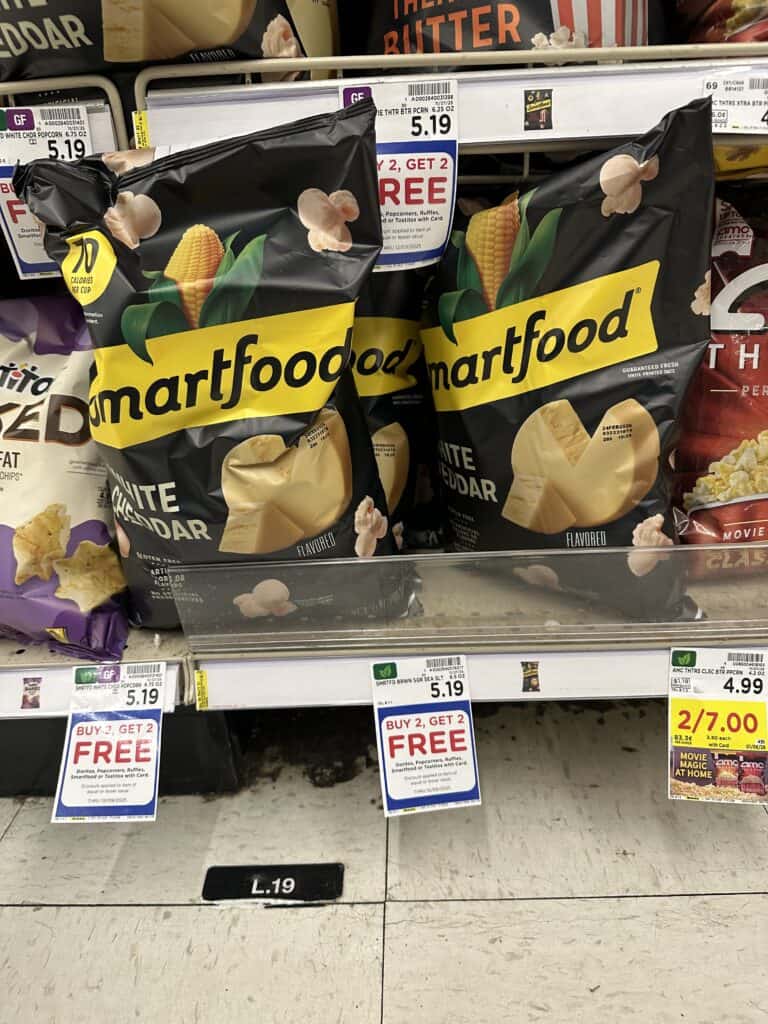 smartfood popcorn kroger shelf image