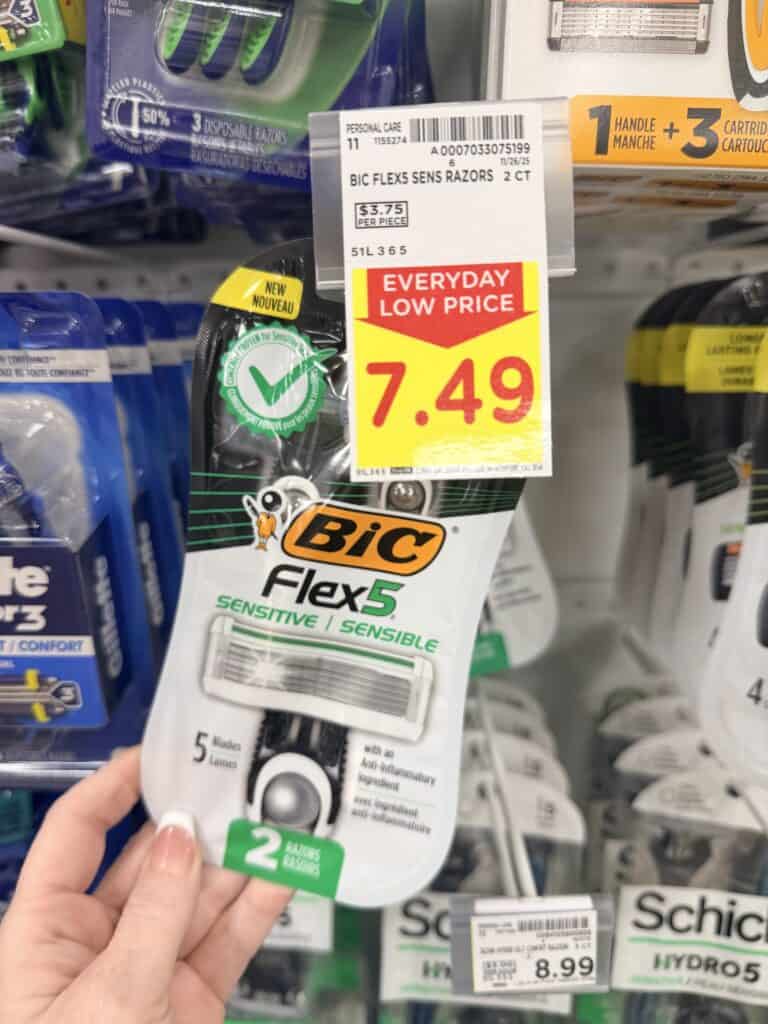 BIC Disposable Razors Kroger Shelf Image