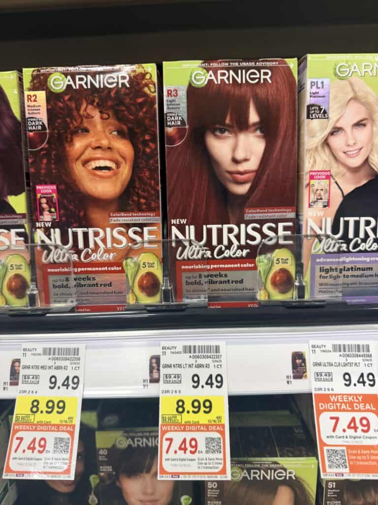 Garnier Nutrisse Hair Color Kroger Shelf Image