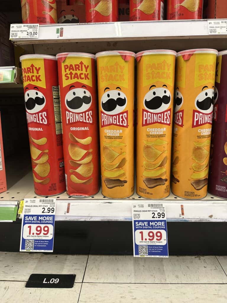 pringles party stacks kroger shelf image