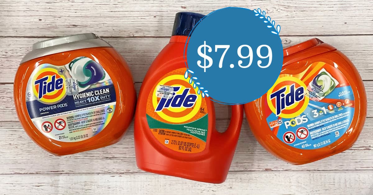 Tide Laundry Detergent is $7.99 at Kroger! - Kroger Krazy