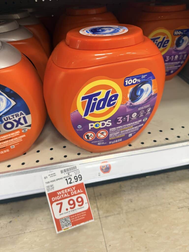 Tide Laundry Detergent Kroger Shelf Image