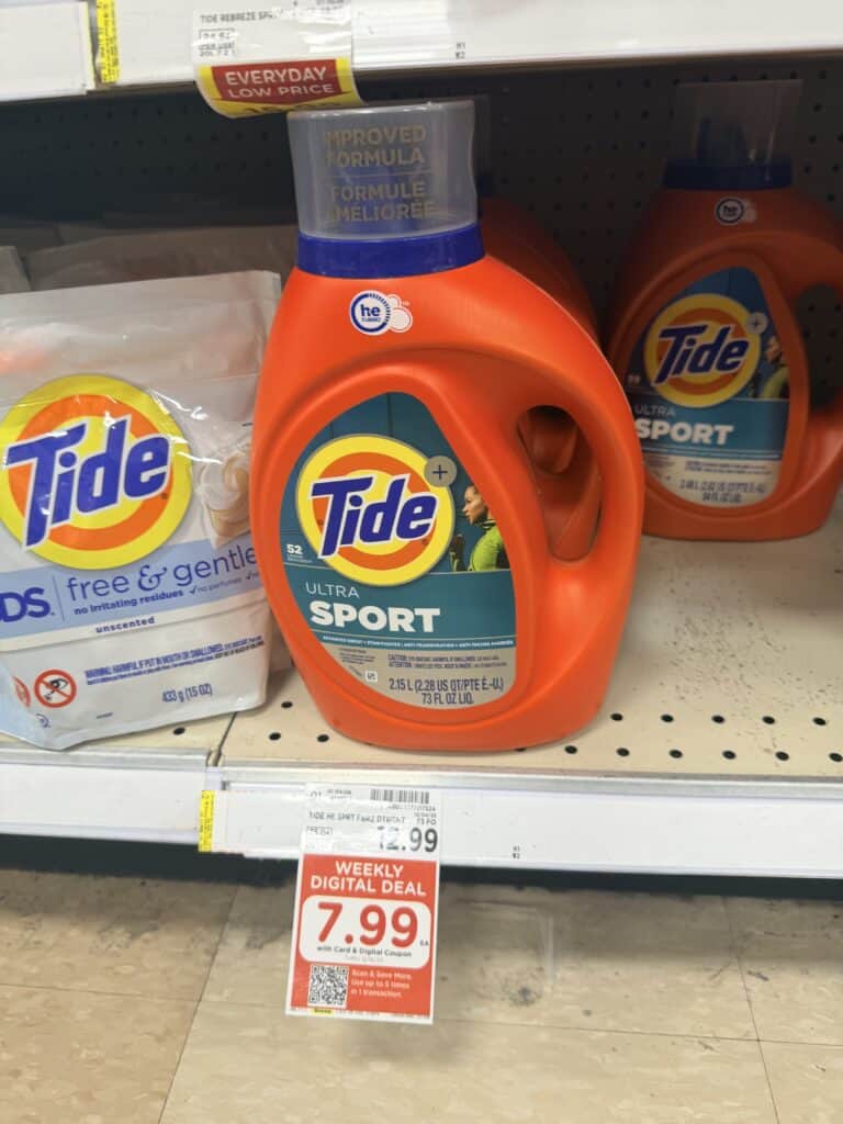Tide Laundry Detergent Kroger Shelf Image