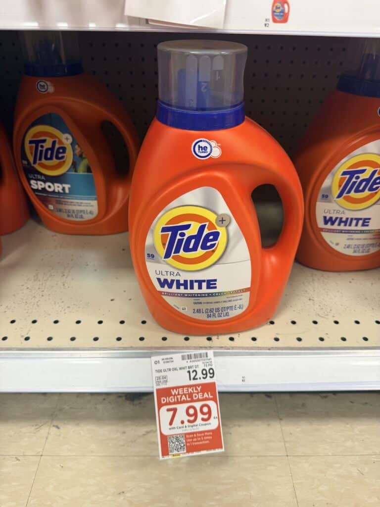 Tide Laundry Detergent Kroger Shelf Image