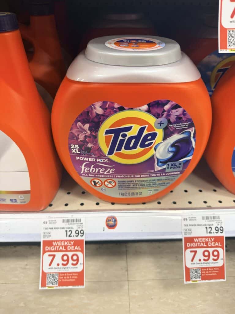 Tide Laundry Detergent Kroger Shelf Image