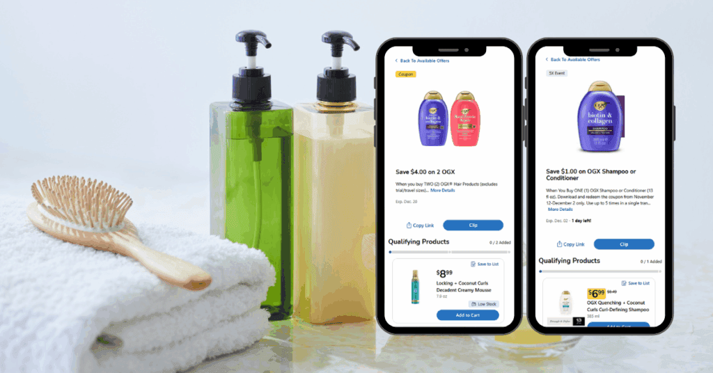 ogx shampoo and condtioner
