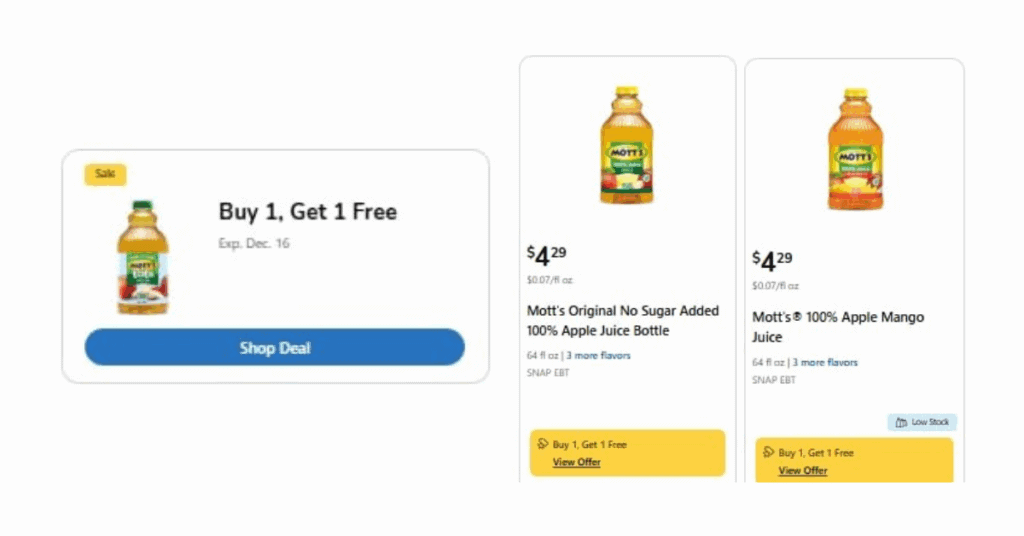motts apple juice kroger price image