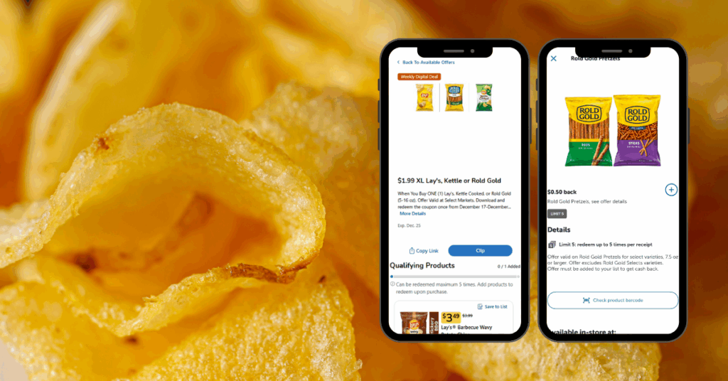 lays, kettle cooked and rold gold