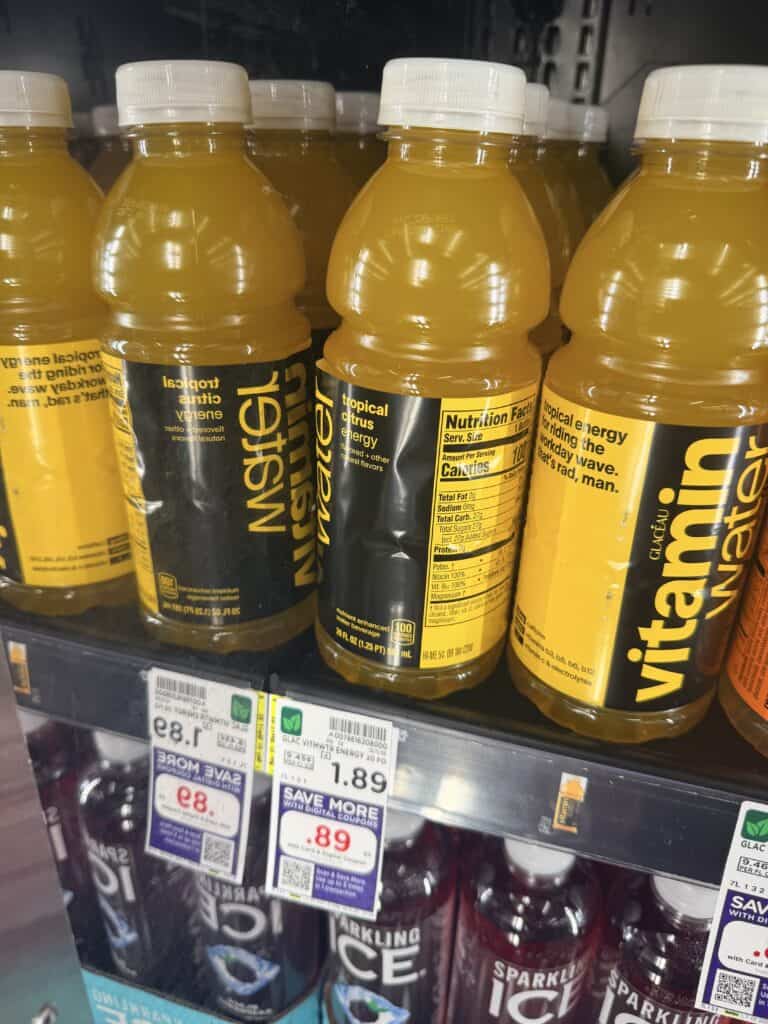 Vitamin water Kroger shelf image