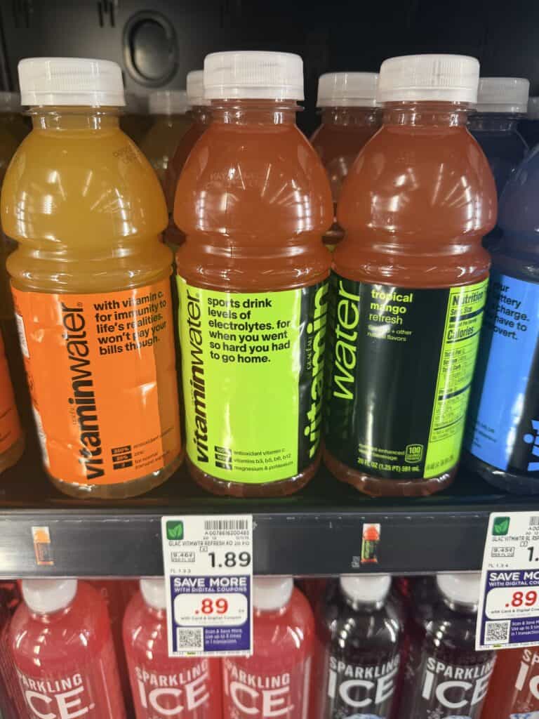 Vitamin water Kroger shelf image