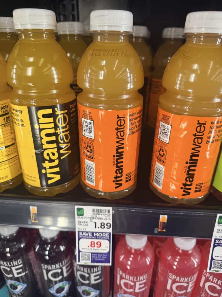 Vitamin water Kroger shelf image