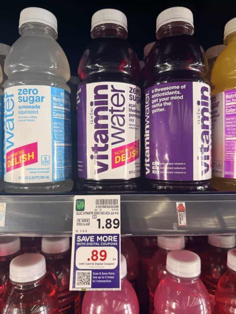 Vitaminwater Kroger shelf image