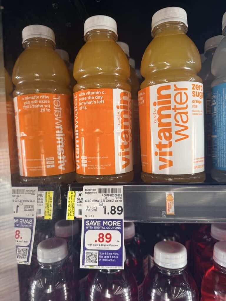 Vitaminwater Kroger shelf image