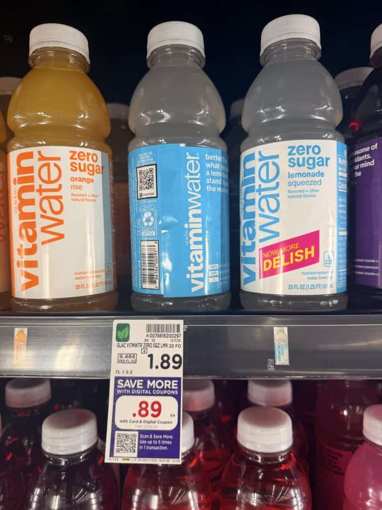 Vitaminwater Kroger shelf image