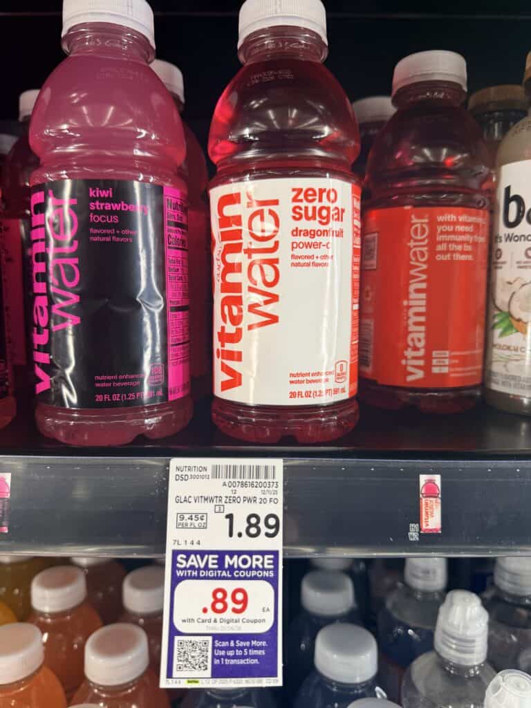 Vitaminwater Kroger shelf image