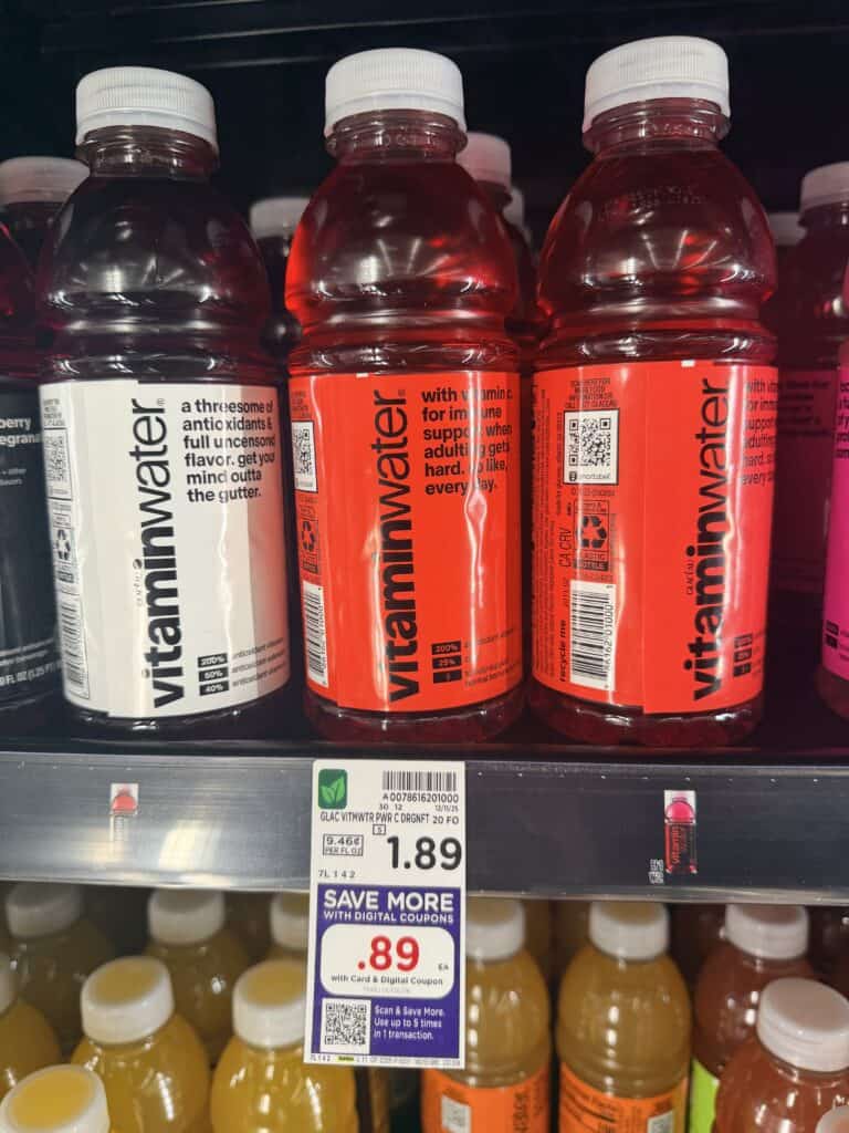 Vitaminwater Kroger shelf image