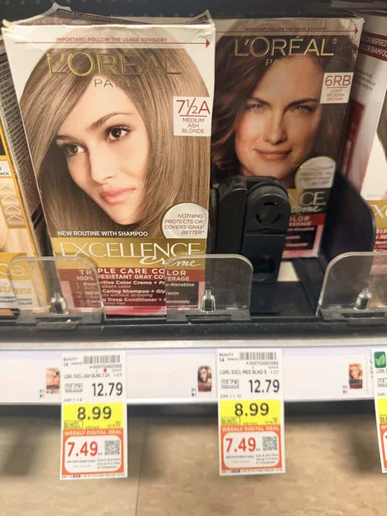 L'Oreal Paris Excellence Creme Hair Color Kroger Shelf Image