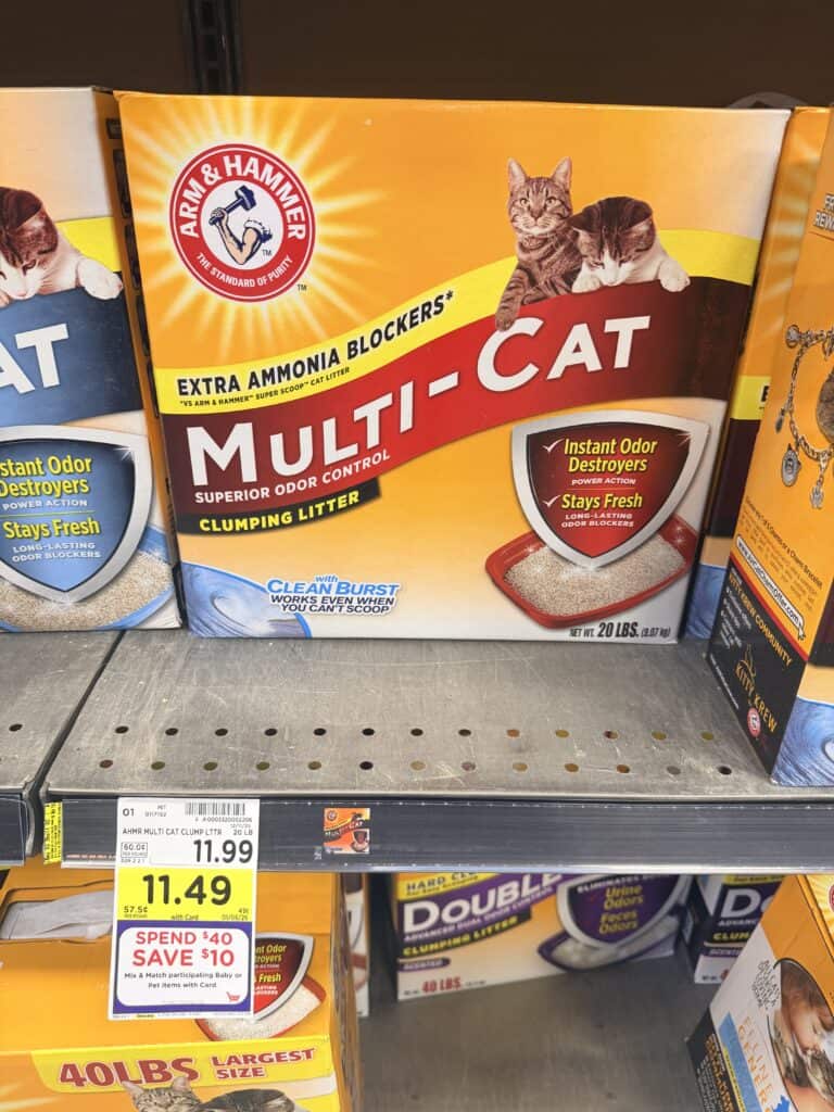 arm and hammer cat litter kroger shelf image (2)