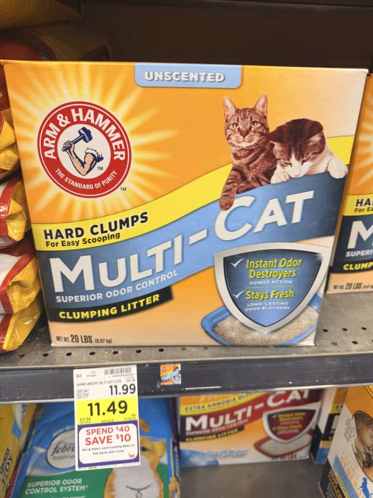 arm and hammer cat litter kroger shelf image (2)