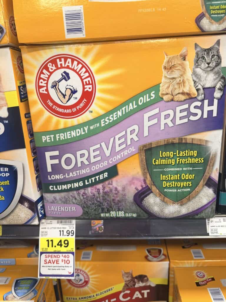 arm and hammer cat litter kroger shelf image (2)