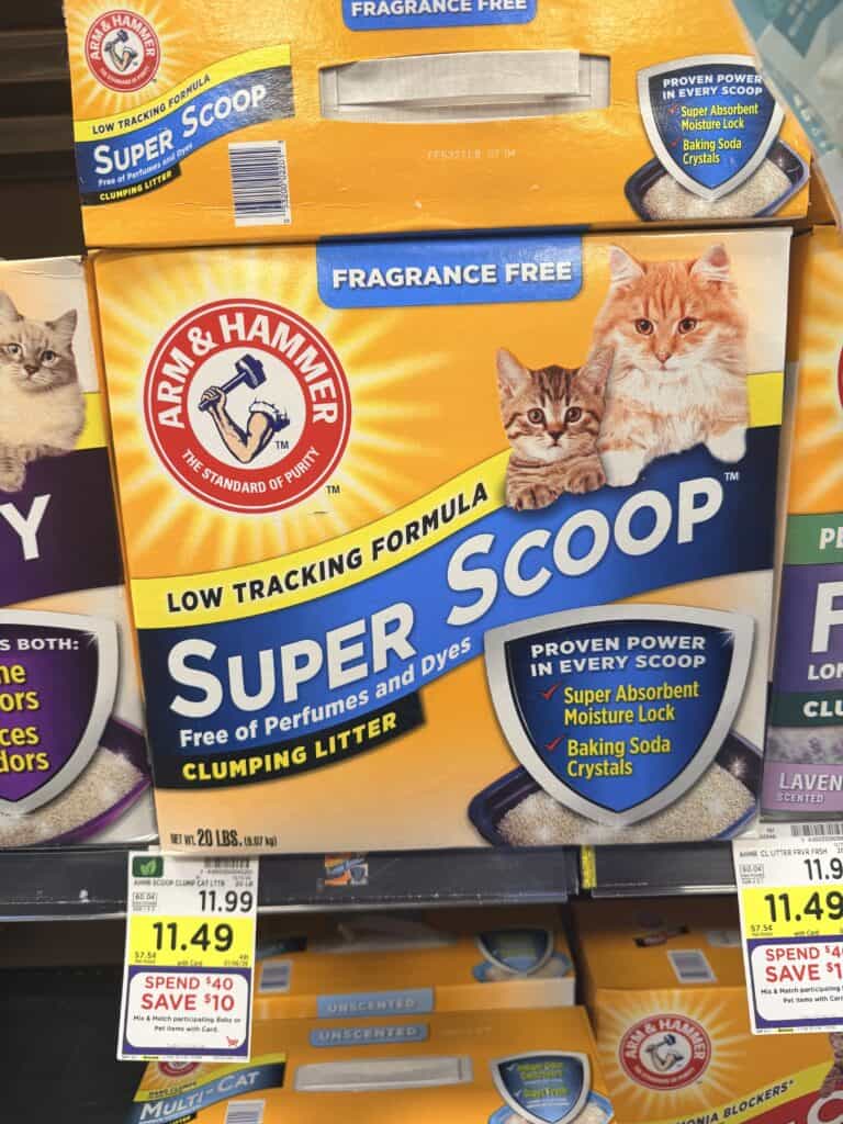 arm and hammer cat litter kroger shelf image (2)