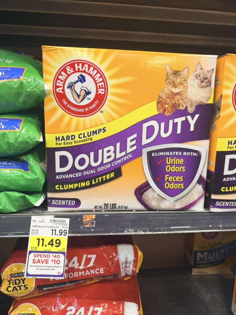 arm and hammer cat litter kroger shelf image (2)