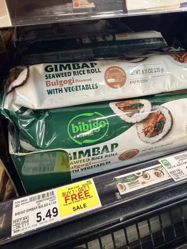 bibigo gimbap kroger shelf image