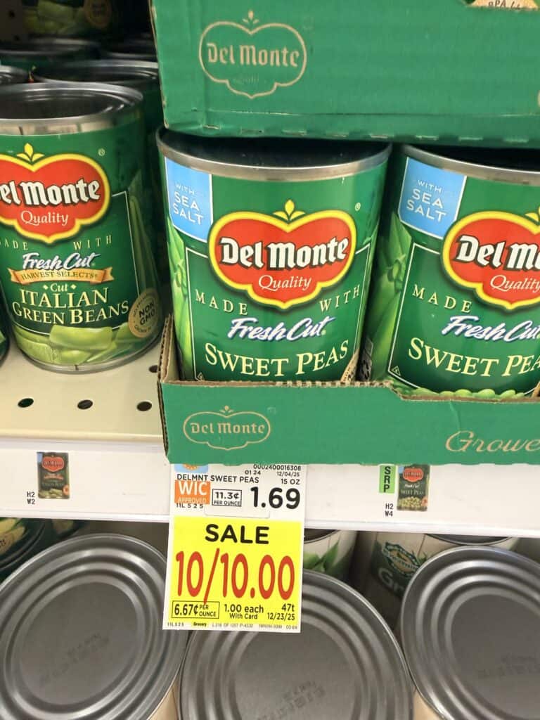 del monte canned vegetables kroger shelf image (1)
