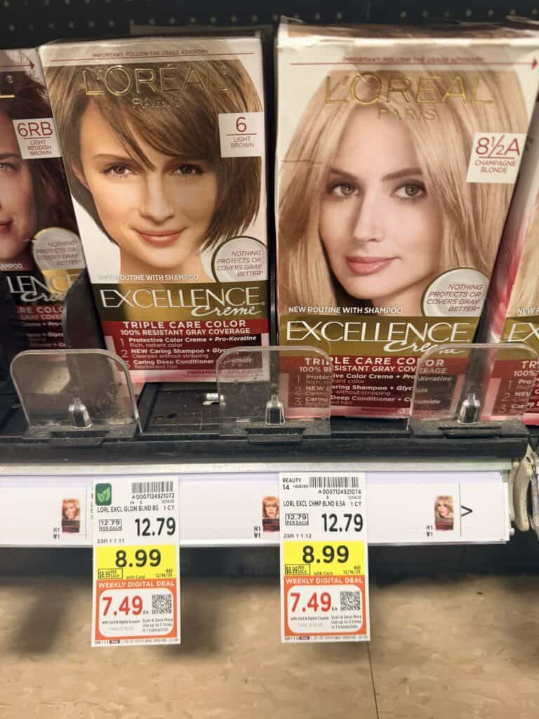 L'Oreal Paris Excellence Creme Hair Color Kroger Shelf Image