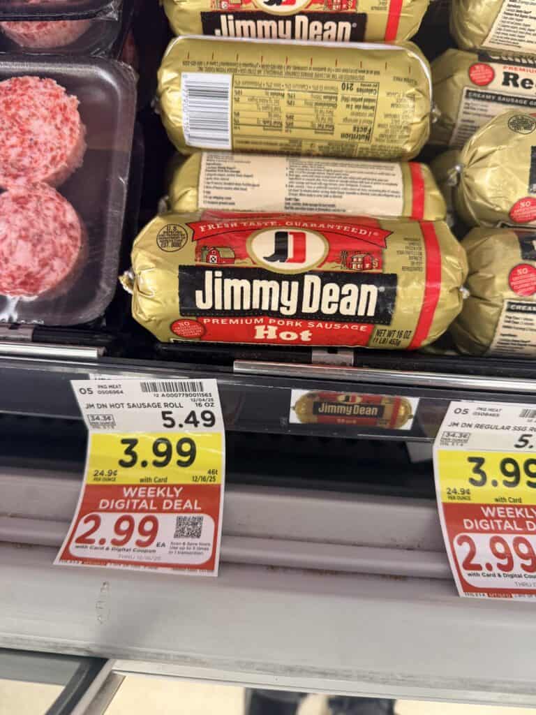 jimmy dean sausage kroger shelf image (1)