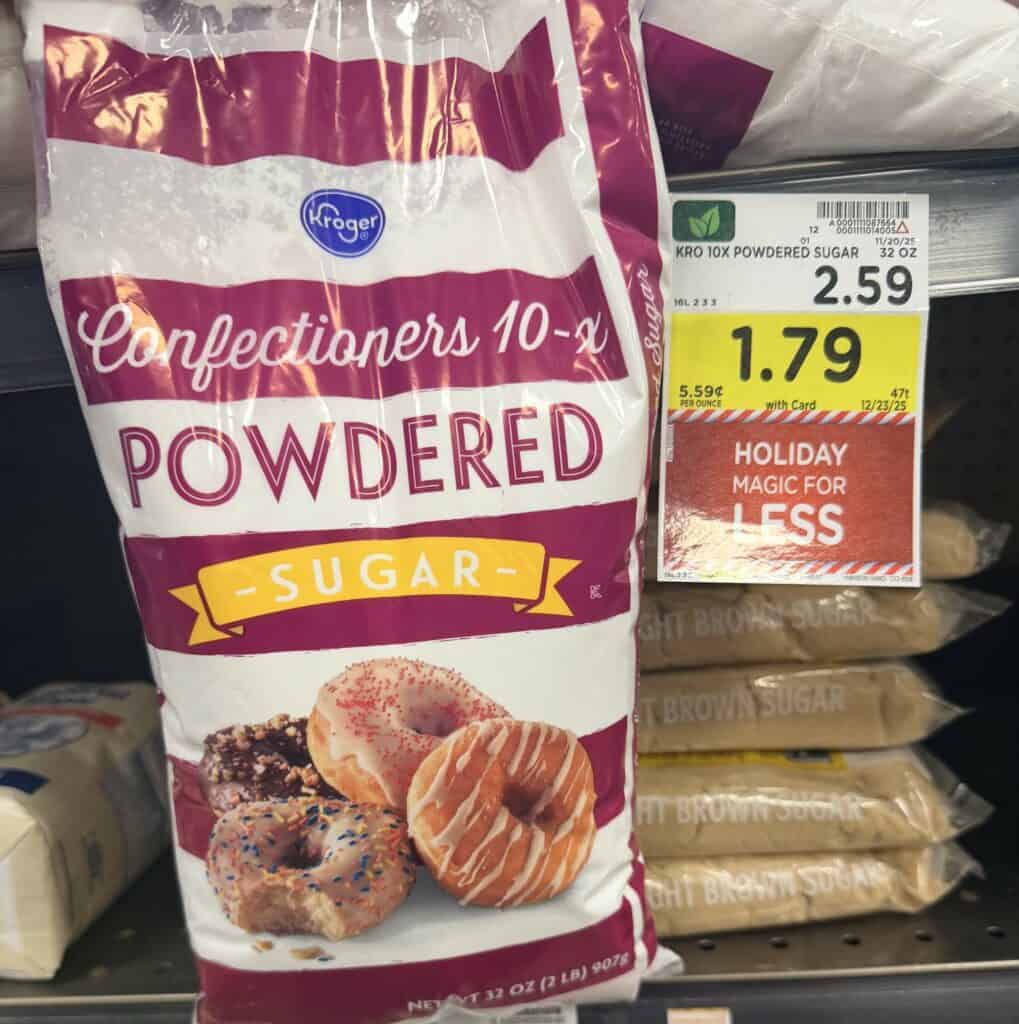 kroger brown and powdered sugar shelf image (1)
