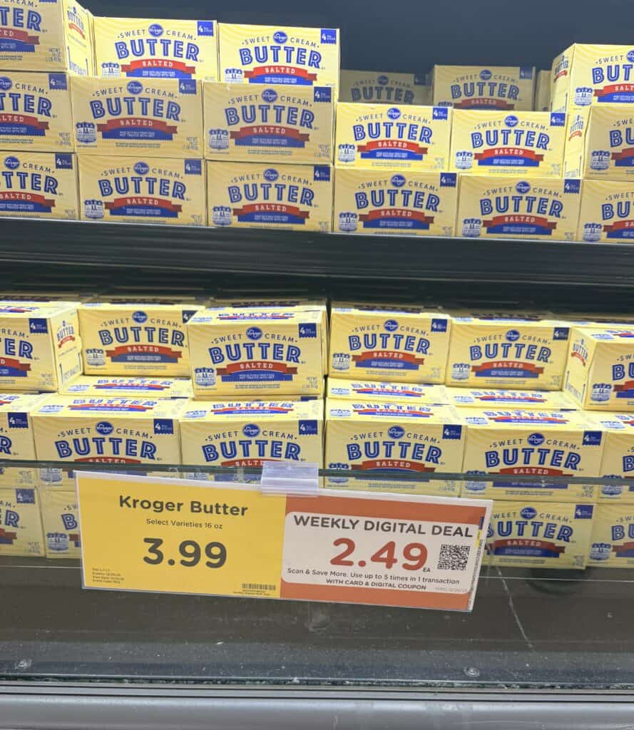 kroger butter shelf image