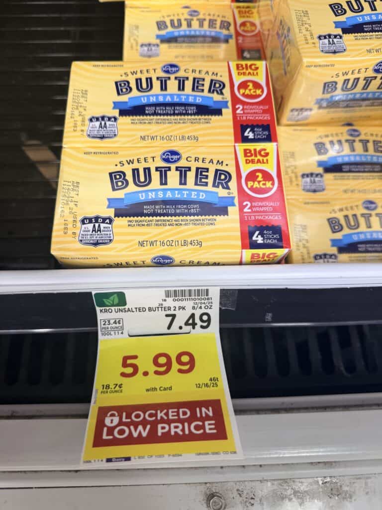 kroger butter shelf price image (1)