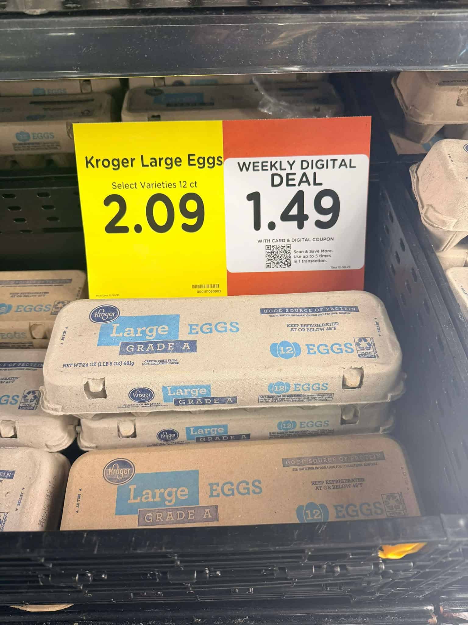 kroger eggs shelf image