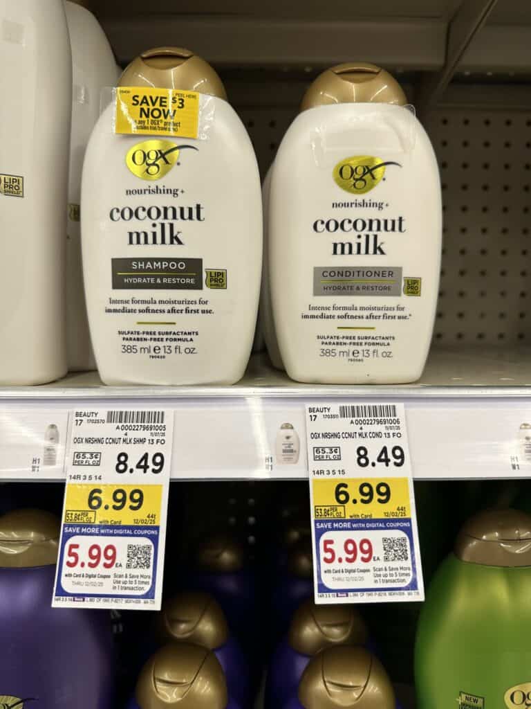 ogx shampoo and conditioner kroger shelf image (1)