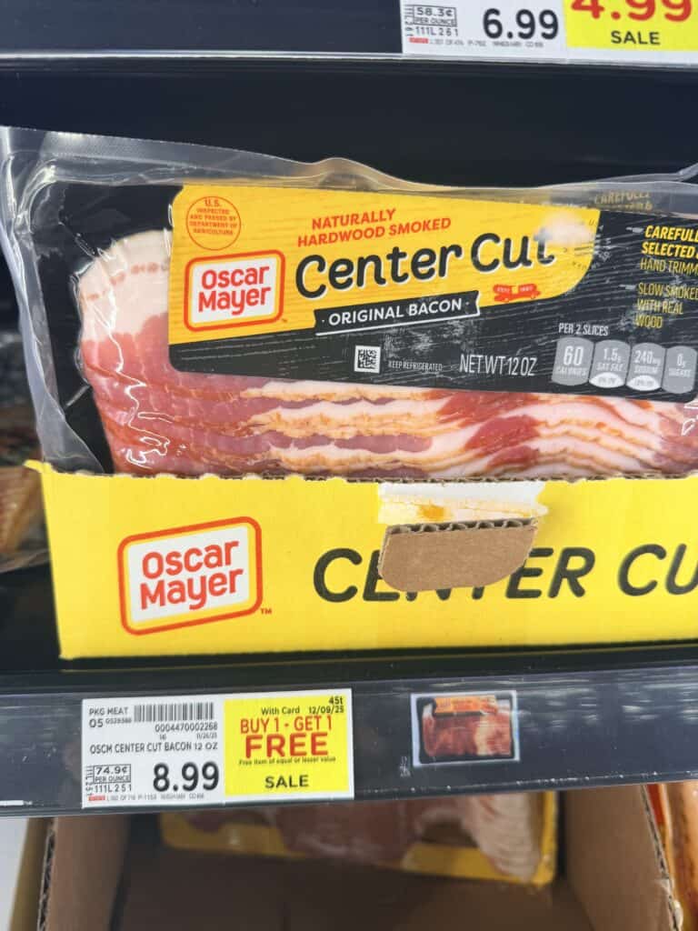 oscar mayer bacon kroger shelf image