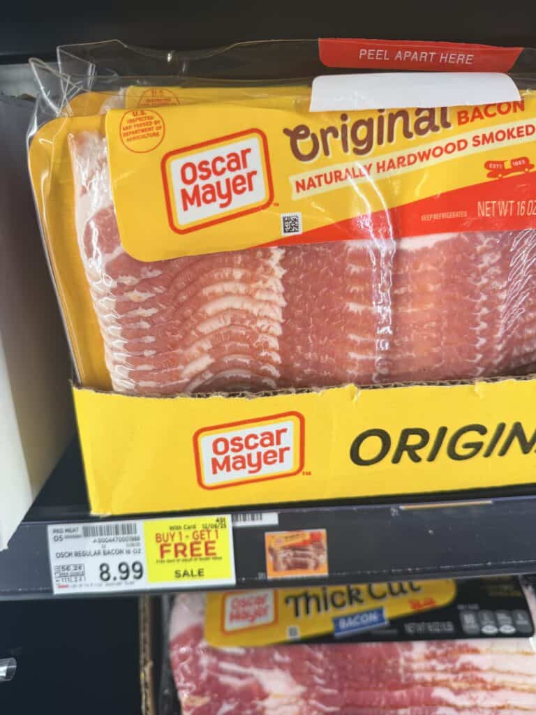 oscar mayer bacon kroger shelf image