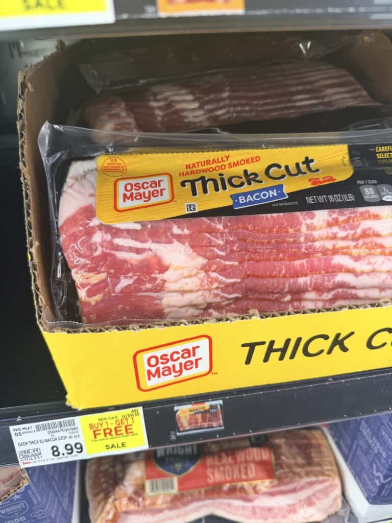 oscar mayer bacon kroger shelf image